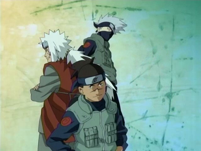 Kakashi,Iruka a Jiraiya