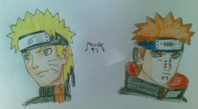 Naruto and Pain by Mirek93 - color :D