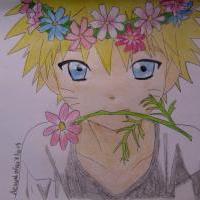 Naruto with flowers