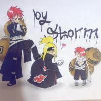 Gaara,Deidara+maly Gaara