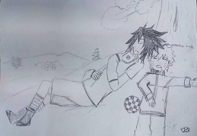 Naruto a Sasuke pri menšom odpočinku