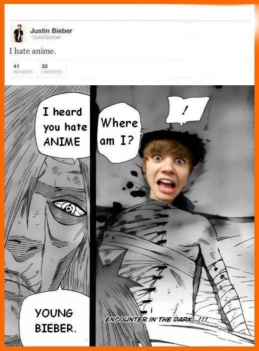 Bieber hates anime