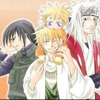 Young Orochimaru, Naruto, Jiraiya a Yondaime