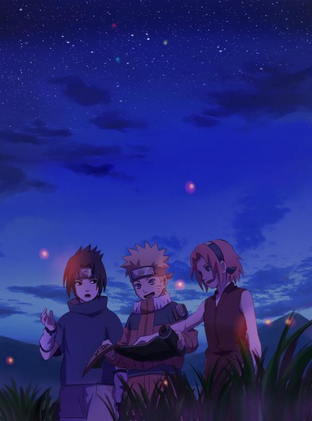 Malý Sasuke, Naruto a Sakura 