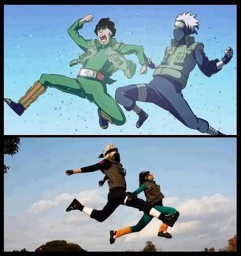 Kakashi a Gai cosplay:D