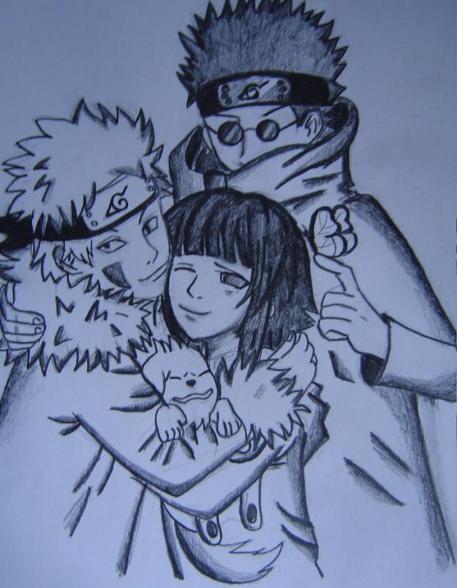 Kiba Shino a Hinata