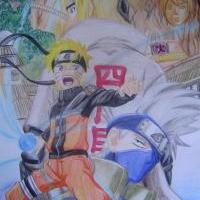 Kakashi,Minato a Naruto 