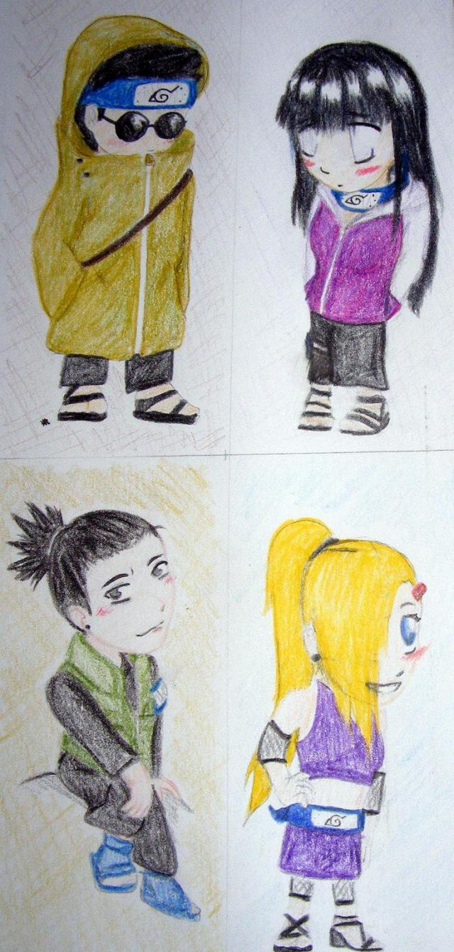 Chibies - Shino Hina Shika Ino - by EaSei ^^