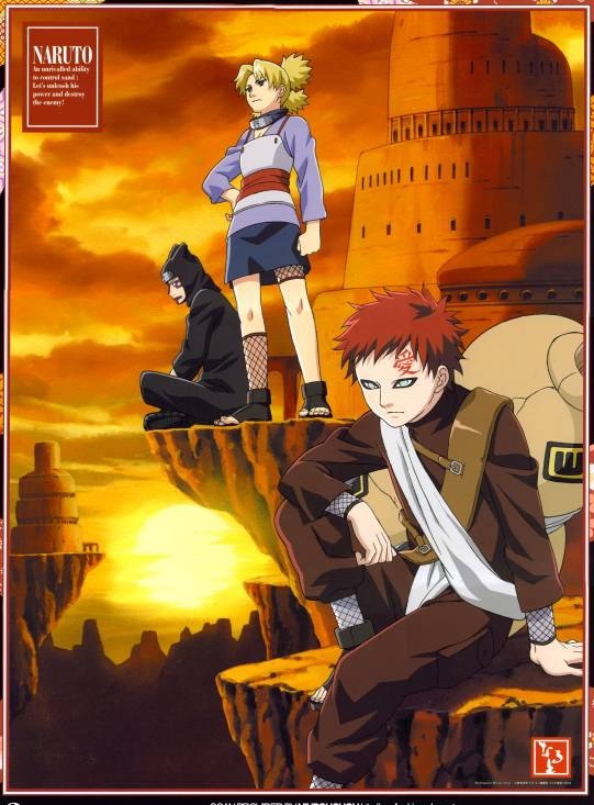 Gaara,Temari,Kankuro a Písečná