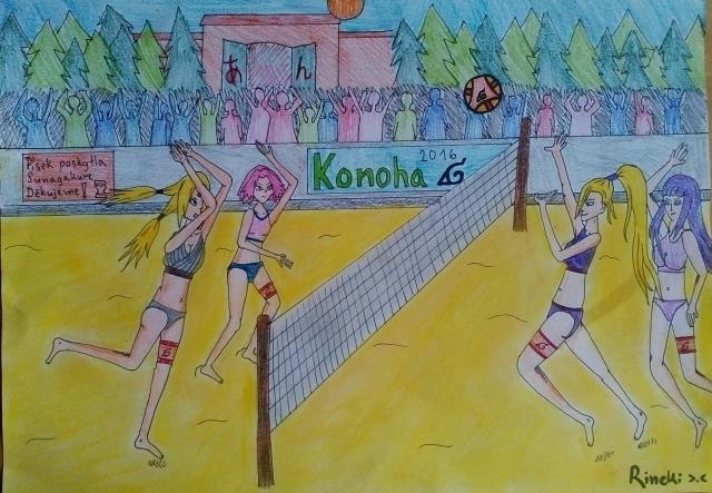 Plážový volejbal - Konoha A vs Konoha B - ženy