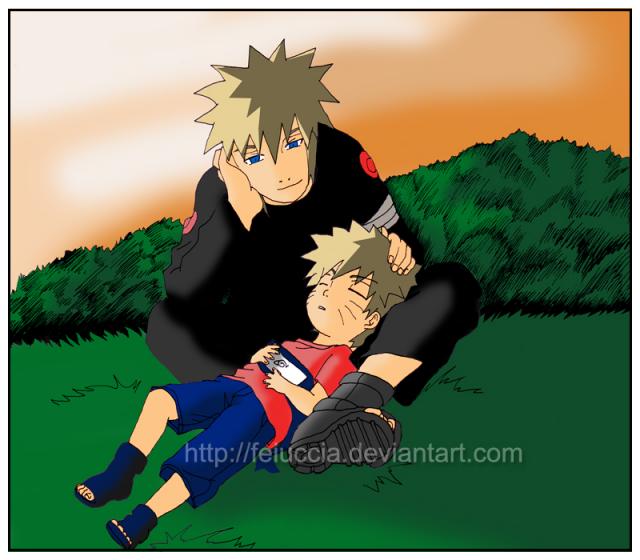 Yondaime and little Naruto...