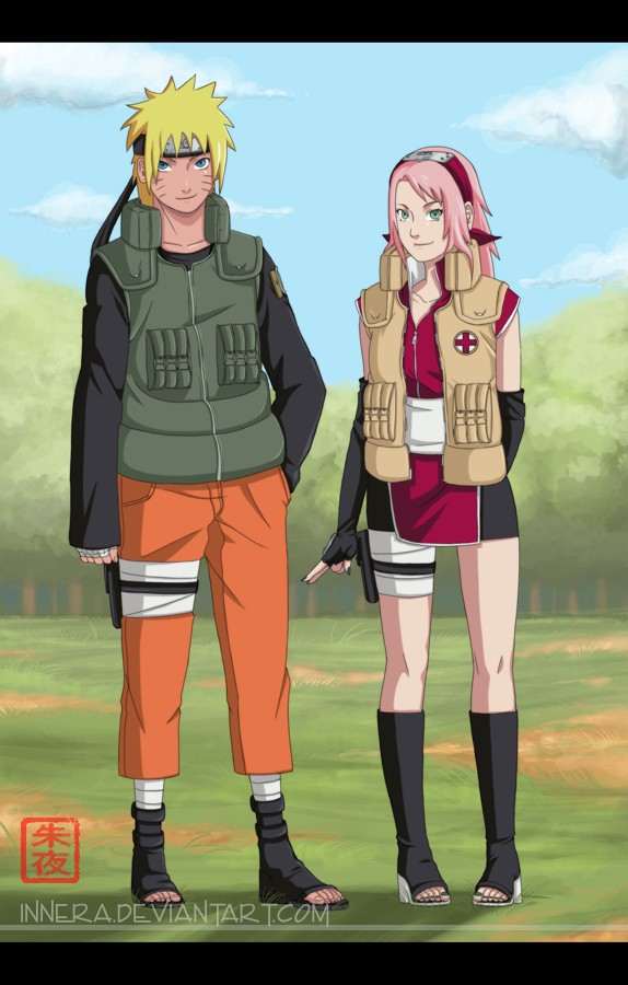 Naruto and Sakura - Konoha Jounnins