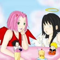 angel and devil hinata and sakura