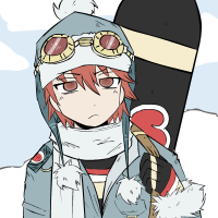 Sasori se snowboardem