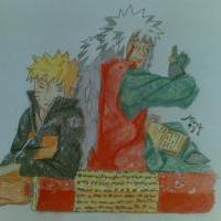 Jiraiya and Naruto by Mirek93 - my third color FA :D