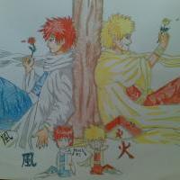 Naruto and Gaara by Mirek93 - color :D