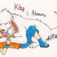 My FanArt - Kiba a BIG Akamaru