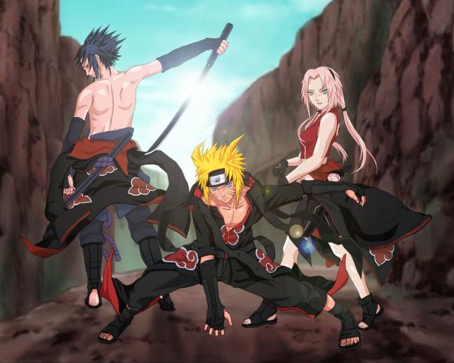 Naruto Sasuke Sakura akatsukáči