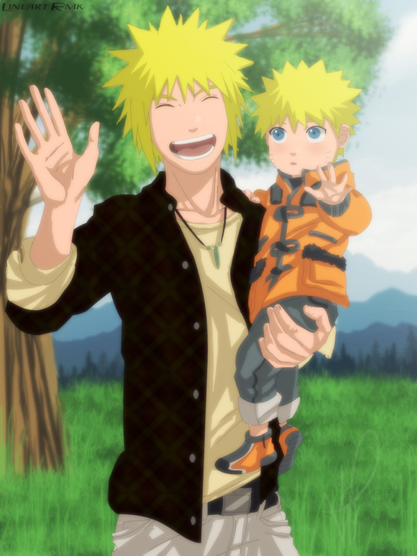 Minato a malý Naruto