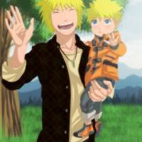 Minato a malý Naruto