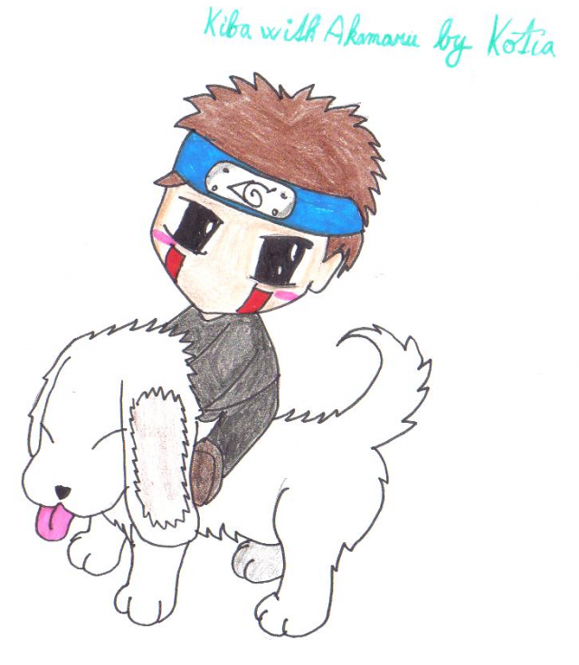 Chibi Kiba na Akamaru ^^