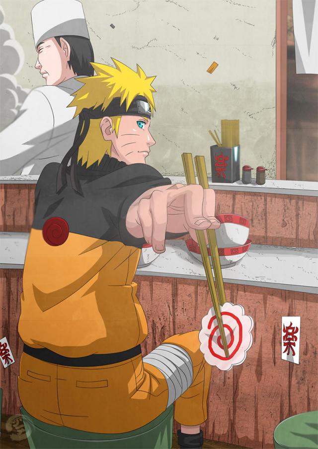 Naruto v Ichiraku ramen