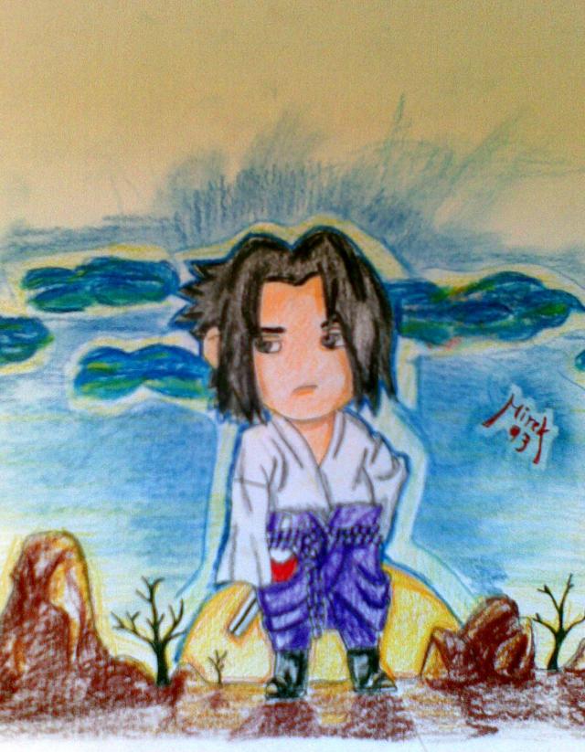 Sasuke chibi by Mirek93...prvy pokus aj o pozadie :D