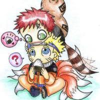 Gaara and Naruto tailed beast