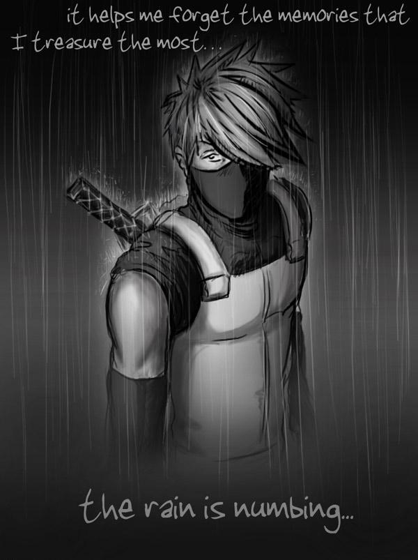 Kakashi Crying in The Rain