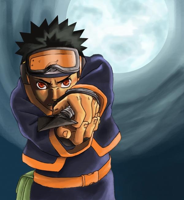 Obito in the moonlight