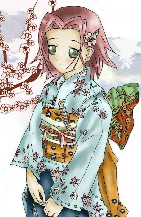 Sakura a krásné kimono