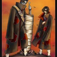 Itachi Uchiha and Kisame Hoshigaki of the Akatsuki