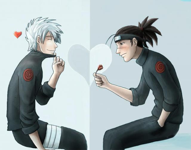 Kakashi and Iruka Happily in Love