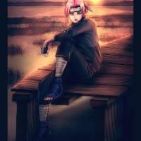 Sakura Haruno on the pier