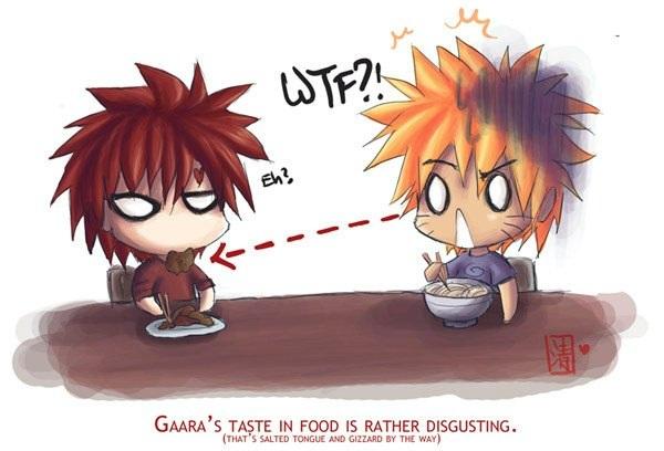 Gaara and Naruto ... eating habits