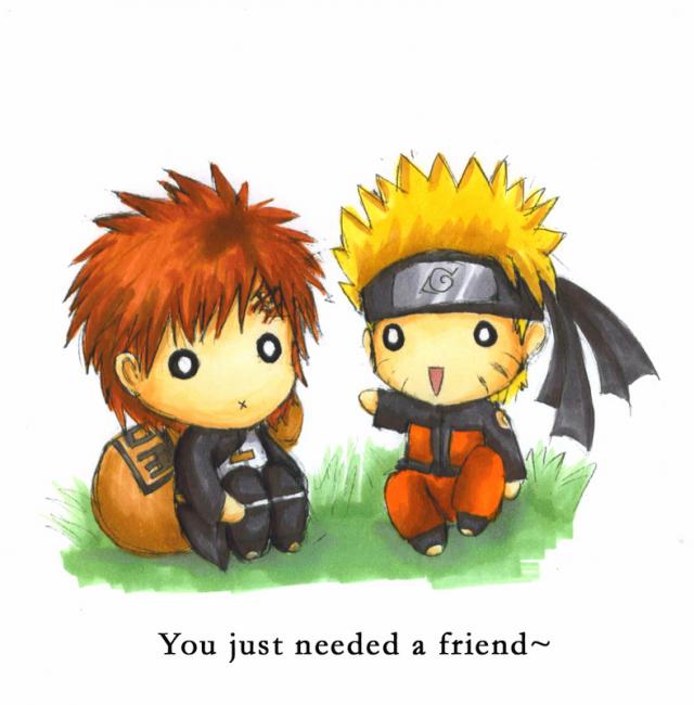 Gaara and Naruto Chibi Friends