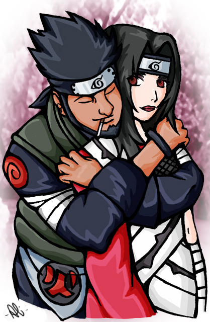 Asuma_Kurenai__Hug_From_Behind_by_CrazyVixen