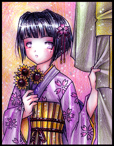 Hinata in kimono by Minichi_01