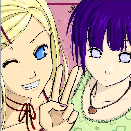 Ino and Hinata sketch by funny neko