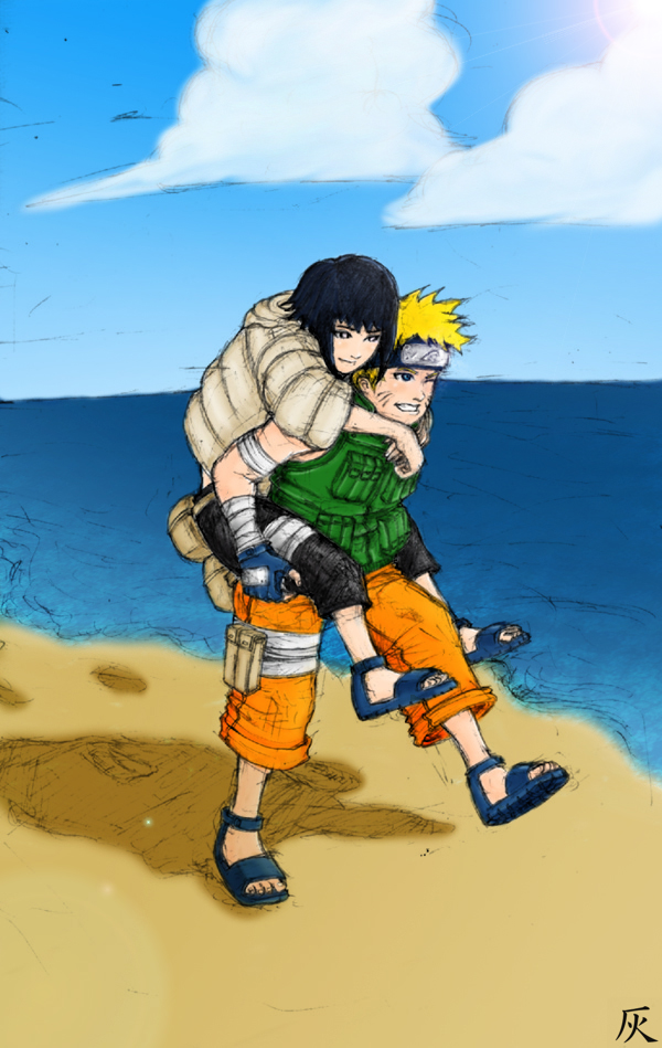 Naruto and Hinata Coloured by rosweldrmr