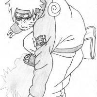 Naruto Uzumaki his back