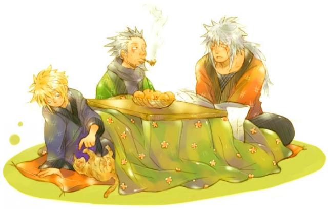 Young Sandaime, Jiraiya a Minato