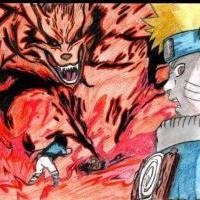 Naruto ( kyuubi ) vs Sasuke 