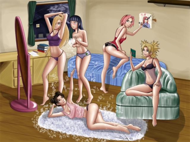 Naruto Girls Pajama Party by iurypadilha