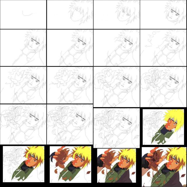 **Minato in MS Paint steps**