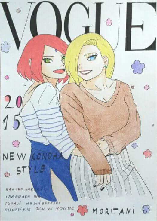 Sakura a Ino jako modelky časopisu VOGUE 
