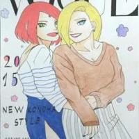 Sakura a Ino jako modelky časopisu VOGUE 