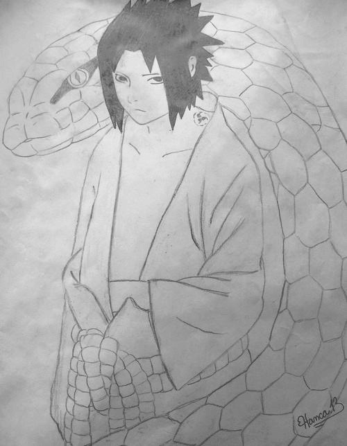 Sasuke u Orochimara..můj 5.FanArt