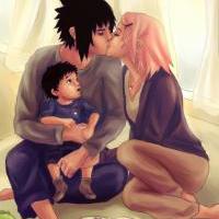 Sasuke,Sakura a malý Uchiha