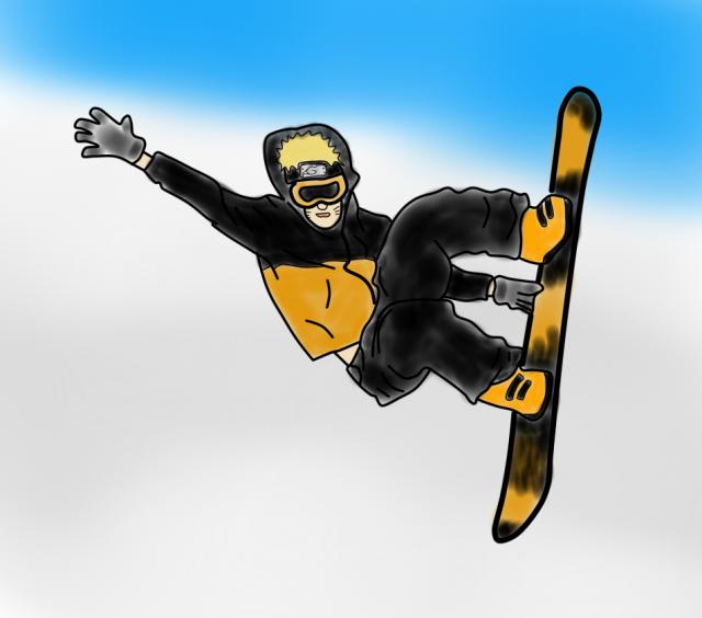 Naruto snowboarduje